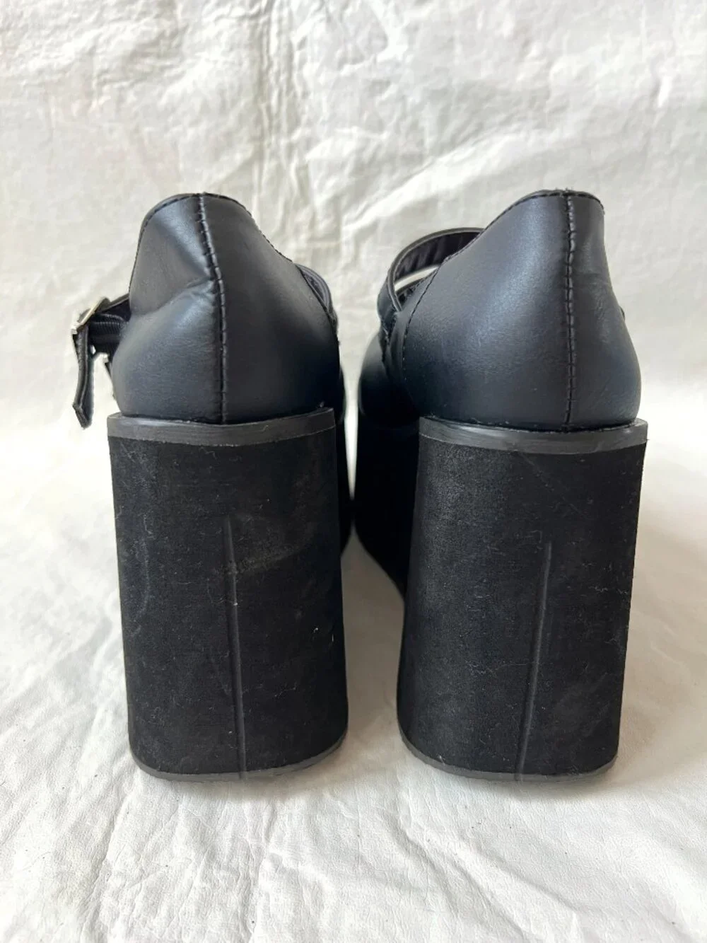 Demonia shoes Kera-08 platform Mary Jane womens 5 black vegan leather high heels